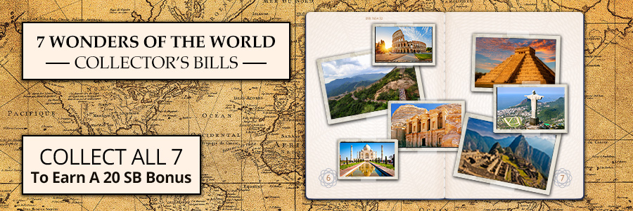 7 Wonders Of The World Collector’s Bills